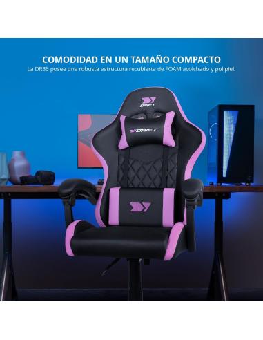 DRIFT DR35 Silla Gaming Negra/Rosa Fucsia