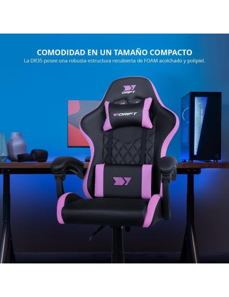 DRIFT DR35 Silla Gaming Negra/Rosa Fucsia