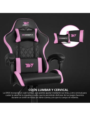 DRIFT DR35 Silla Gaming Negra/Rosa Fucsia