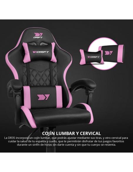 DRIFT DR35 Silla Gaming Negra/Rosa Fucsia