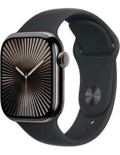 Apple Watch Series 10 MWXG3QL/A GPS + Cellular 42mm Caja Titanio Pizarra con Correa Deportiva Negra S/M