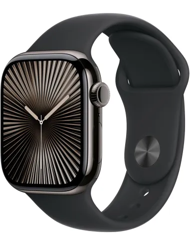 Apple Watch Series 10 MWXG3QL/A GPS + Cellular 42mm Caja Titanio Pizarra con Correa Deportiva Negra S/M