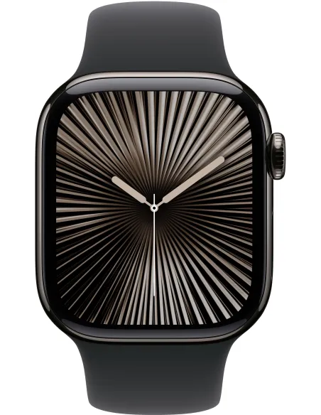 Apple Watch Series 10 MWXG3QL/A GPS + Cellular 42mm Caja Titanio Pizarra con Correa Deportiva Negra S/M