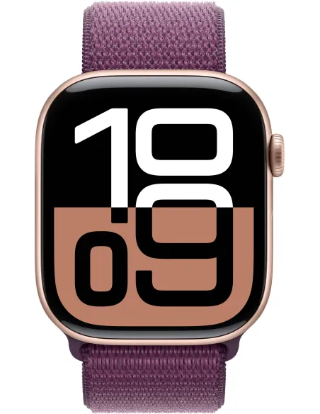 Apple Watch Series 10 MWWV3QL/A GPS 46mm Caja Aluminio Oro Rosa con Correa Loop Deportiva Ciruela