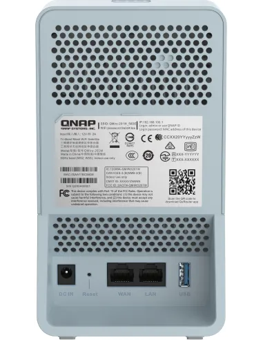 QNAP QMiro-201W Sistema WiFi Mesh Doble Banda WiFi 5 Azul