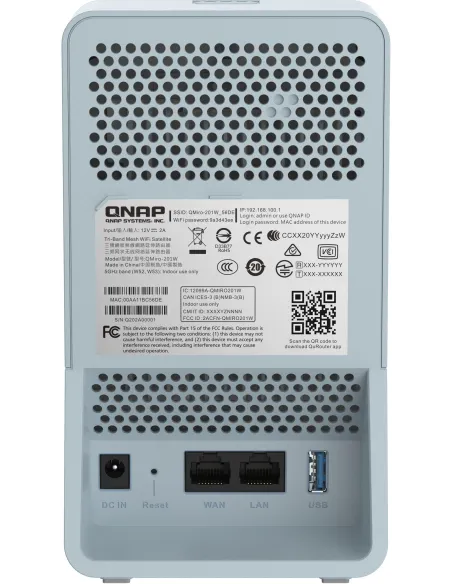 QNAP QMiro-201W Sistema WiFi Mesh Doble Banda WiFi 5 Azul
