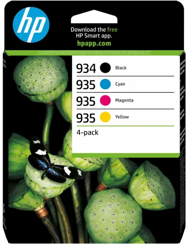 HP 934 6ZC72AE Cartuchos de Tinta Original Negro/Amarillo/Cian/Magenta