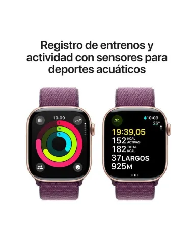 Apple Watch Series 10 MWWV3QL/A GPS 46mm Caja Aluminio Oro Rosa con Correa Loop Deportiva Ciruela