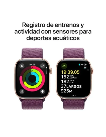 Apple Watch Series 10 MWWV3QL/A GPS 46mm Caja Aluminio Oro Rosa con Correa Loop Deportiva Ciruela