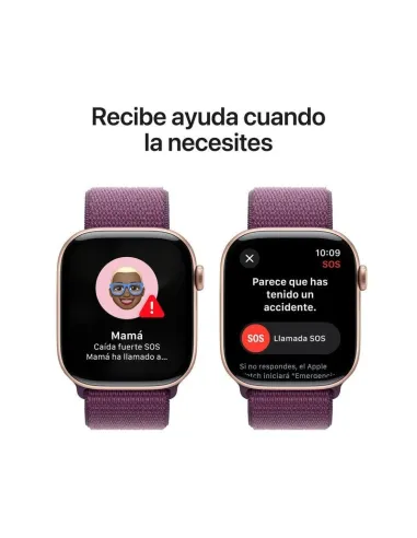 Apple Watch Series 10 MWWV3QL/A GPS 46mm Caja Aluminio Oro Rosa con Correa Loop Deportiva Ciruela
