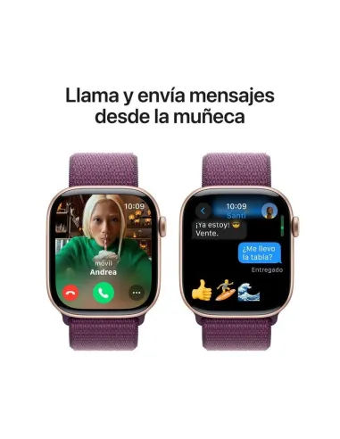 Apple Watch Series 10 MWWV3QL/A GPS 46mm Caja Aluminio Oro Rosa con Correa Loop Deportiva Ciruela