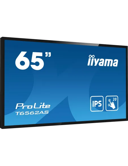 Iiyama T6562AS-B1 Pantalla Interactiva 64.5" IPS 4K UHD Negro