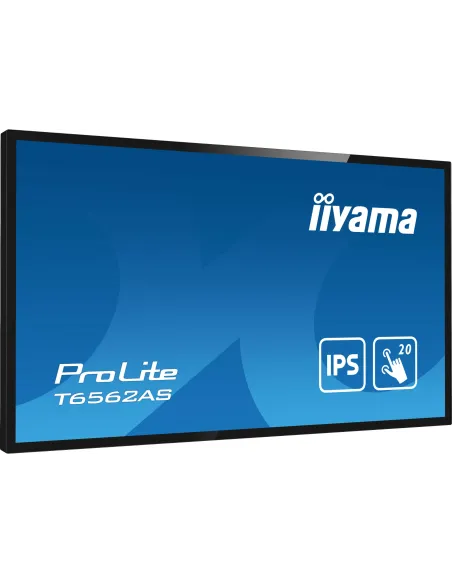 Iiyama T6562AS-B1 Pantalla Interactiva 64.5" IPS 4K UHD Negro