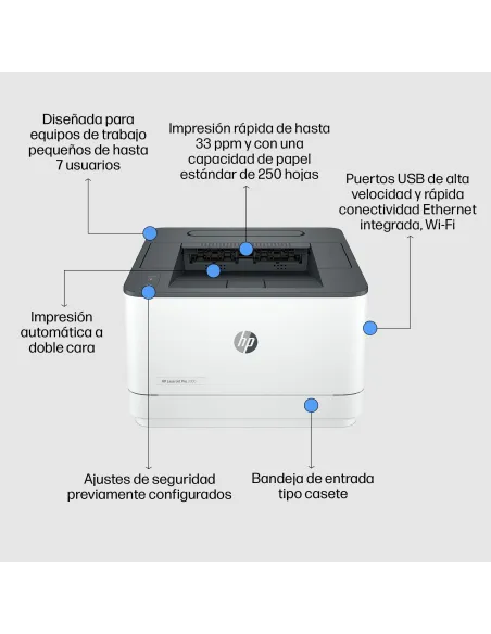 HP LaserJet Pro 3002dw Impresora Láser Monocromo Wifi Dúplex