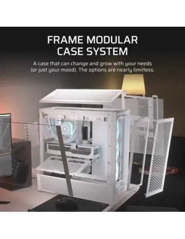 Corsair FRAME 4000D RS Cristal Templado USB 3.2 Blanca