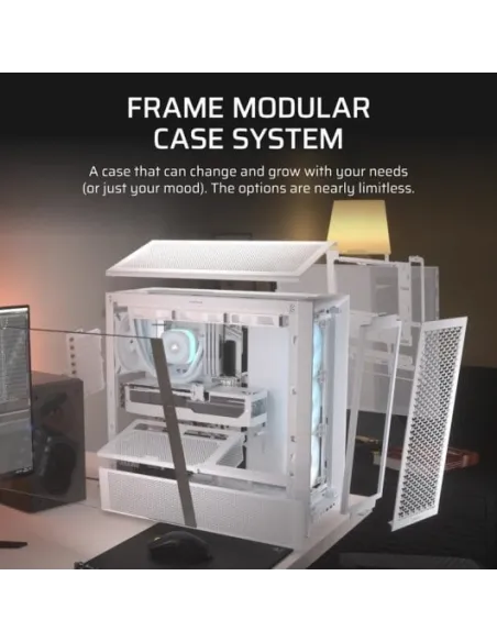 Corsair FRAME 4000D RS Cristal Templado USB 3.2 Blanca