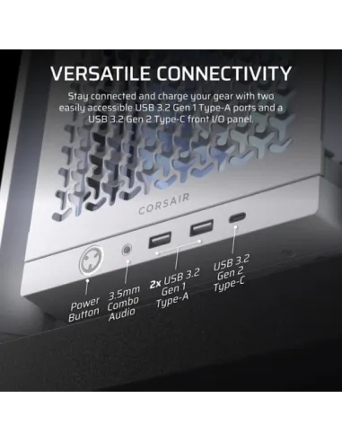 Corsair FRAME 4000D RS Cristal Templado USB 3.2 Blanca