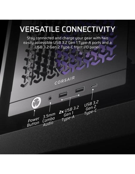 Corsair FRAME 4000D RS Cristal Templado USB 3.2 Negra