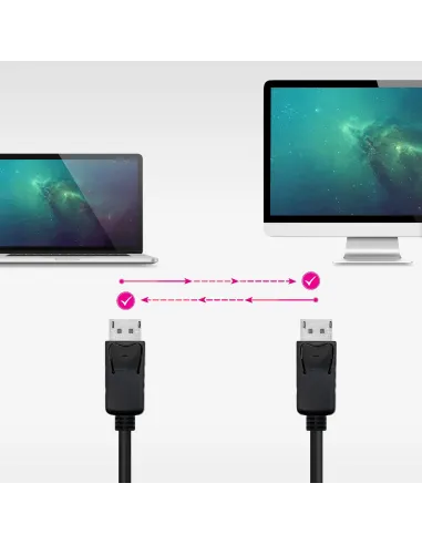 Nanocable 10.15.2702 Cable Displayport v1.2 Macho a Macho 2M Negro