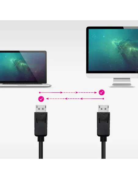 Nanocable 10.15.2702 Cable Displayport v1.2 Macho a Macho 2M Negro