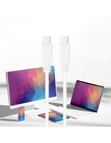 Nanocable 10.01.2301-W Cable USB-C/USB-C 1m Blanco