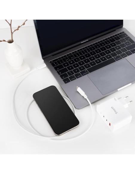 Nanocable 10.01.2301-W Cable USB-C/USB-C 1m Blanco