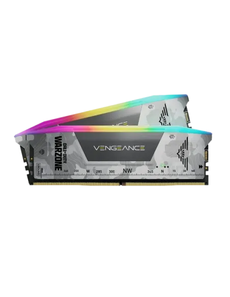 Corsair Vengeance RGB CMH32GX5M2B6000Z30W-WZ DDR5 6000MHz 32GB (2x16GB) CL 30 AMD EXPO & Intel XMP Warzone Edition Gris