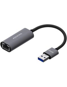 Aisens A106-0708 Conversor USB 3.0 a Ethernet Gigabit 10/100/1000 Mbps 15cm Gris-81263