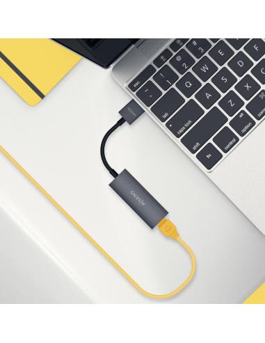 Aisens A106-0708 Conversor USB 3.0 a Ethernet Gigabit 10/100/1000 Mbps 15cm Gris