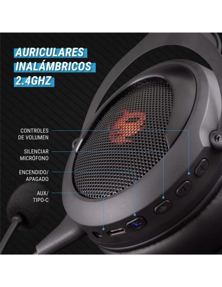 CoolBox DeepGaming G01 Pro Auriculares Gaming Inalámbricos RGB