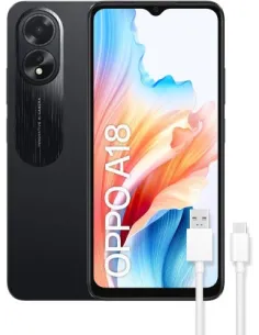 Oppo A18 4/128GB Negro con Cable USB
