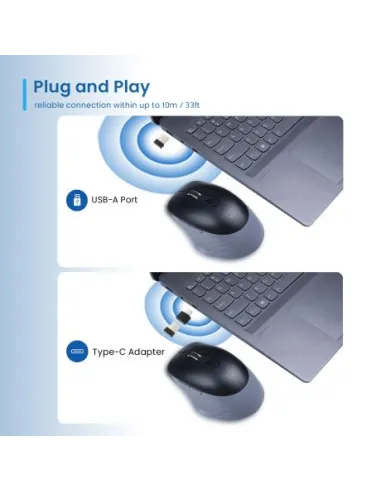 Ewent EW3243 Ratón Inalámbrico USB-A Negro