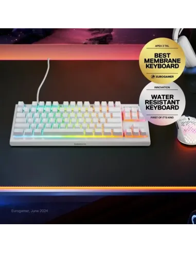 SteelSeries Apex 3 TKL Teclado Gaming RGB Blanco USA