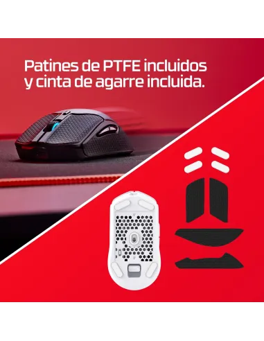 HyperX Pulsefire Haste 2 6N0A9AA Ratón Gaming Inalámbrico Blanco