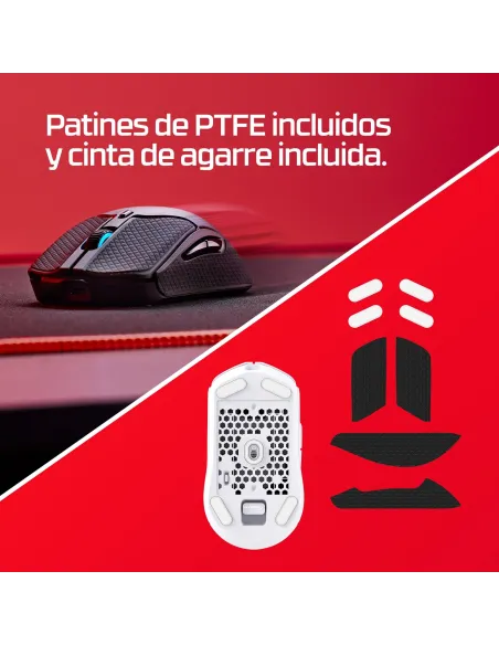 HyperX Pulsefire Haste 2 6N0A9AA Ratón Gaming Inalámbrico Blanco