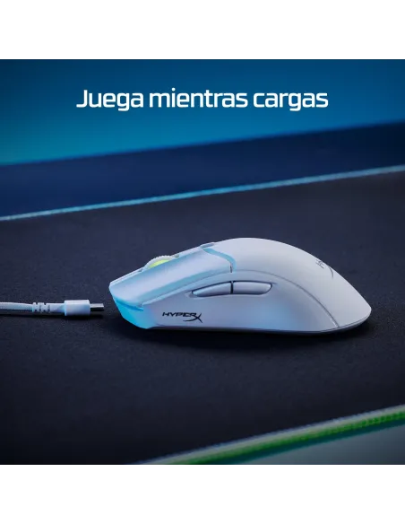 HyperX Pulsefire Haste 2 6N0A9AA Ratón Gaming Inalámbrico Blanco