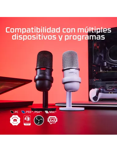 HyperX SoloCast 519T2AA Micrófono USB Blanco