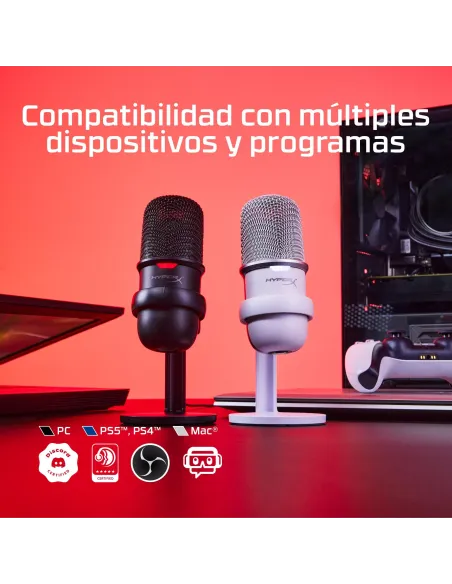 HyperX SoloCast 519T2AA Micrófono USB Blanco