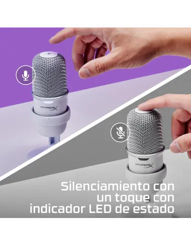 HyperX SoloCast 519T2AA Micrófono USB Blanco