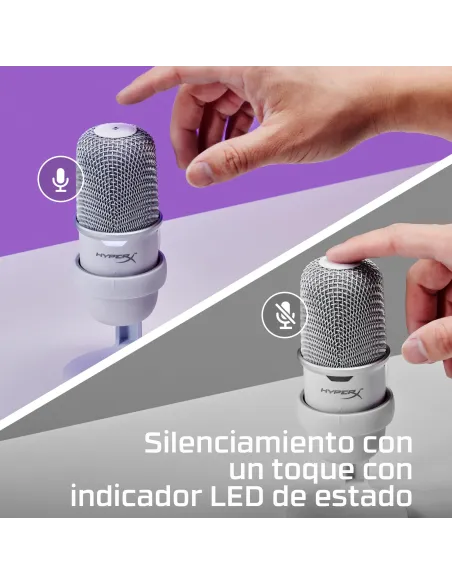 HyperX SoloCast 519T2AA Micrófono USB Blanco