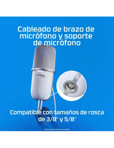 HyperX SoloCast 519T2AA Micrófono USB Blanco