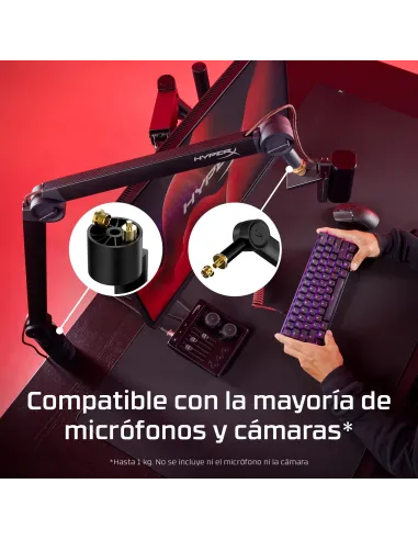 HyperX Caster 786H6AA Soporte para Micrófono Negro
