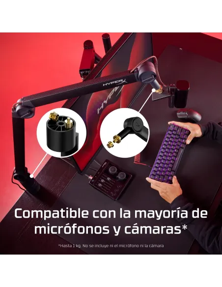 HyperX Caster 786H6AA Soporte para Micrófono Negro