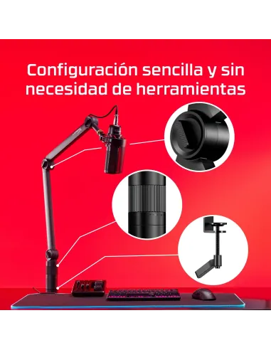 HyperX Caster 786H6AA Soporte para Micrófono Negro