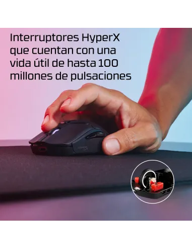 HyperX Pulsefire Haste 2 Mini 7D388AA Ratón Gaming Inalámbrico Negro