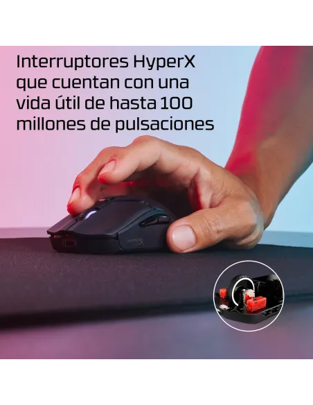 HyperX Pulsefire Haste 2 Mini 7D388AA Ratón Gaming Inalámbrico Negro