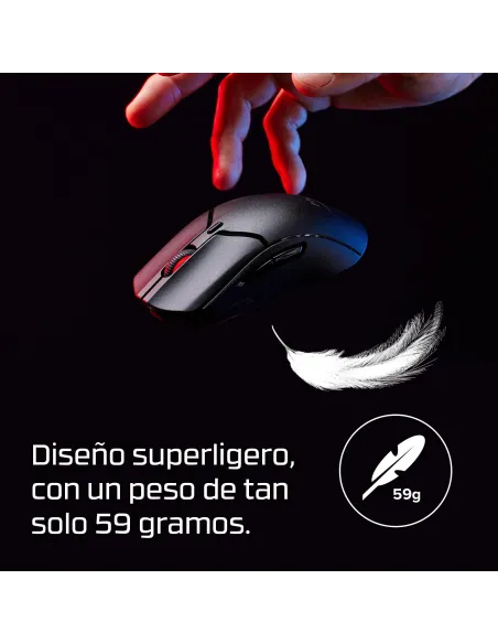 HyperX Pulsefire Haste 2 Mini 7D388AA Ratón Gaming Inalámbrico Negro