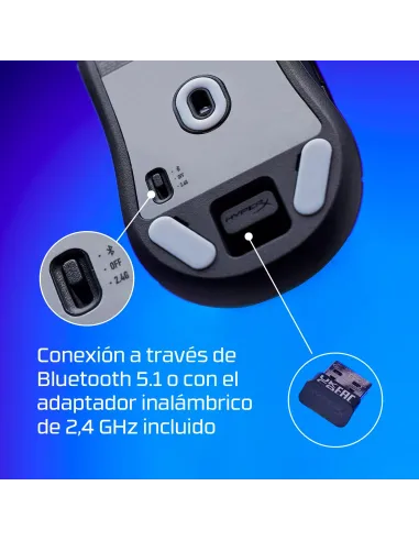 HyperX Pulsefire Haste 2 Mini 7D388AA Ratón Gaming Inalámbrico Negro