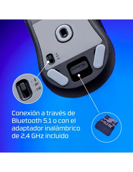 HyperX Pulsefire Haste 2 Mini 7D388AA Ratón Gaming Inalámbrico Negro