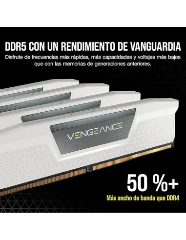 Corsair Vengeance CMK32GX5M2B6400Z32W DDR5 6400MHz 32GB (2x16GB) CL32 Intel XMP 3.0 y AMD EXPO Blanca